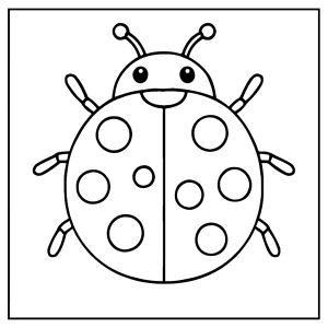 Ladybug coloring page for kids – free printable insect sheet