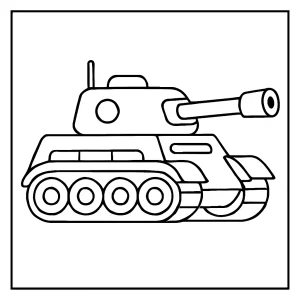 Tank coloring page for kids – printable and free to download